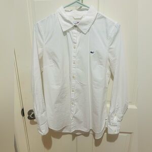 Vineyard Vines Women’s White Button-Down Shirt, Size 6